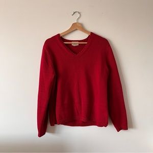Cotton V Neck Sweater
